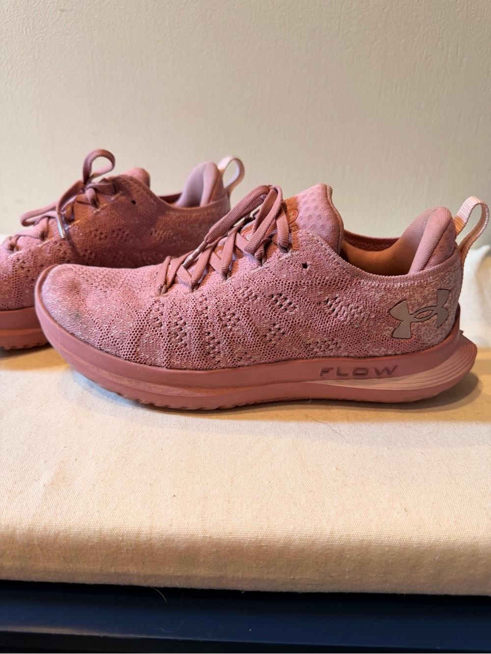 Under Armour Women's Rose Pink FLOW Knit Running Shoes